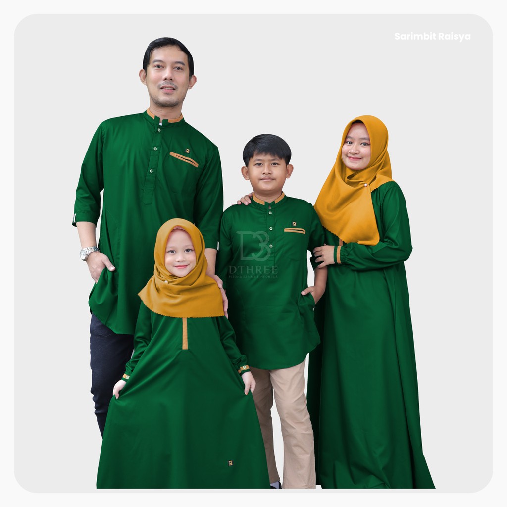 Dthree Raisya Series Hijau Botol Sarimbit Keluarga Dthree Raisya Series Hijau Botol Sarimbit Keluarga