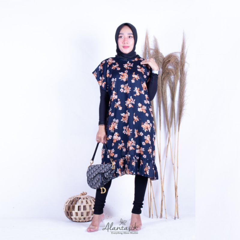 daster viral busui ruffle motif alantasik R.13