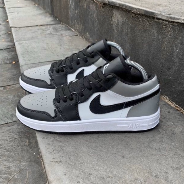 black grey jordan 1 low