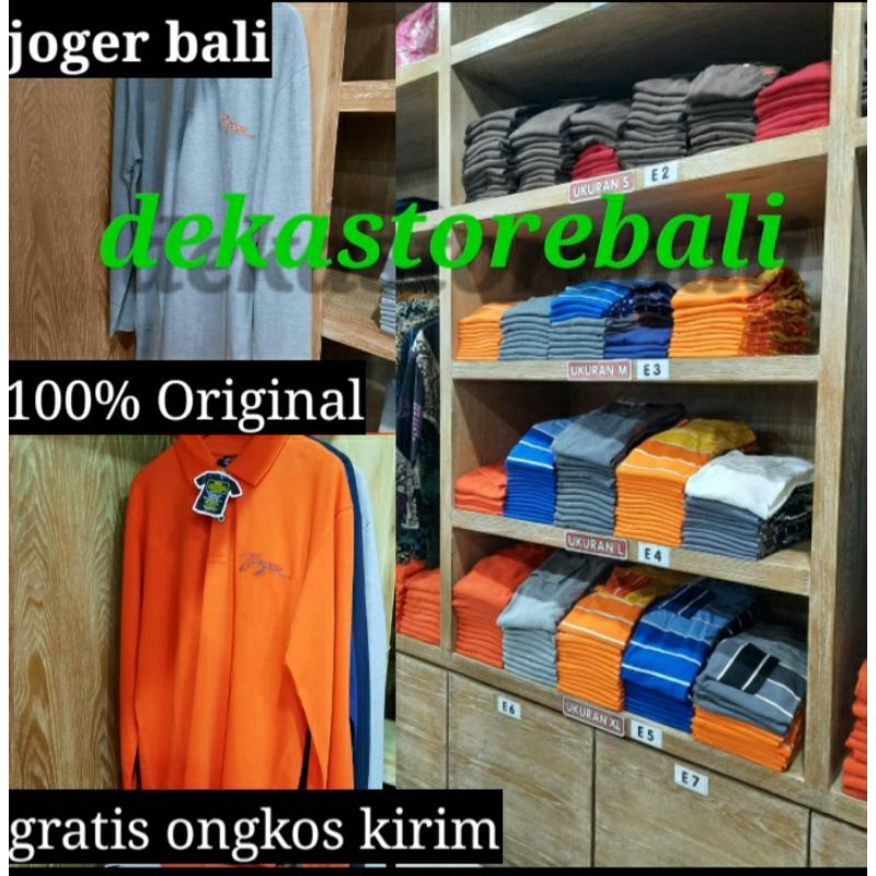 Kaos Polo Warna Lengan Pajang JOGER BALI Size S - XL