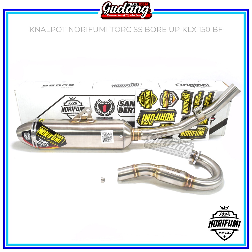 Knalpot Muffler Norifumi Torc Torch KLX CRF 150L Bigfoot WR 155 Stainless Titanium Bore Up Standar Original