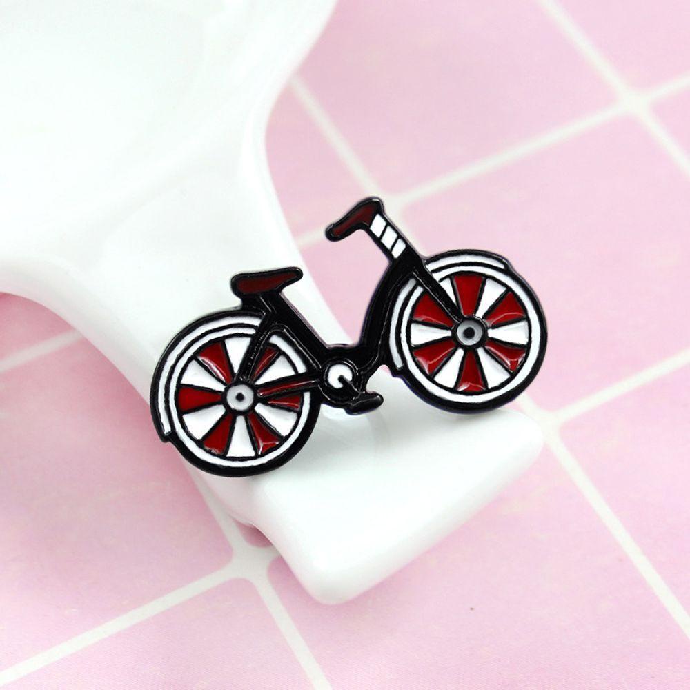 Mxbeauty I Love My Merah Pin Sepeda Kartun Gaya Vintage Enamel Pin Alloy Unisex Biker Hadiah Pengendara Sepeda Lencana