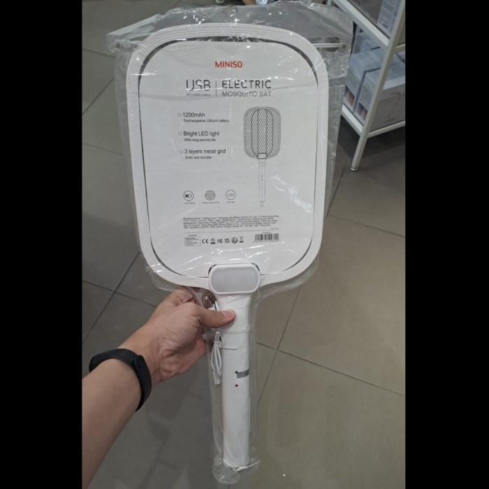 Miniso Rechargeable Electric Mosquito Bat Raket Nyamuk