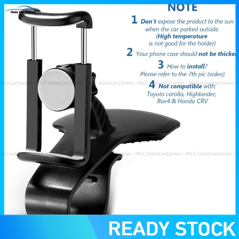 Braket Stand Holder Smartphone Mount Dashboard Mobil Rotasi 360 Derajat