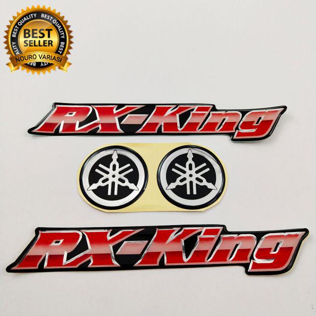 EMBLEM STIKER TIMBUL YAMAHA RX KING KUALITAS TERBAIK-MERAH list pink