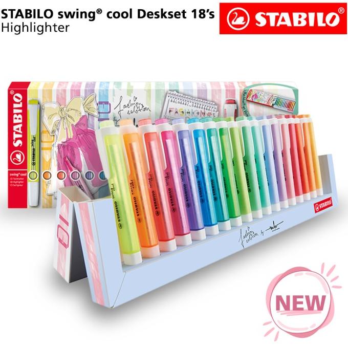 

---Terbartu--- STABILO swing cool Deskset 18's / Fashion Edition / Highlighter