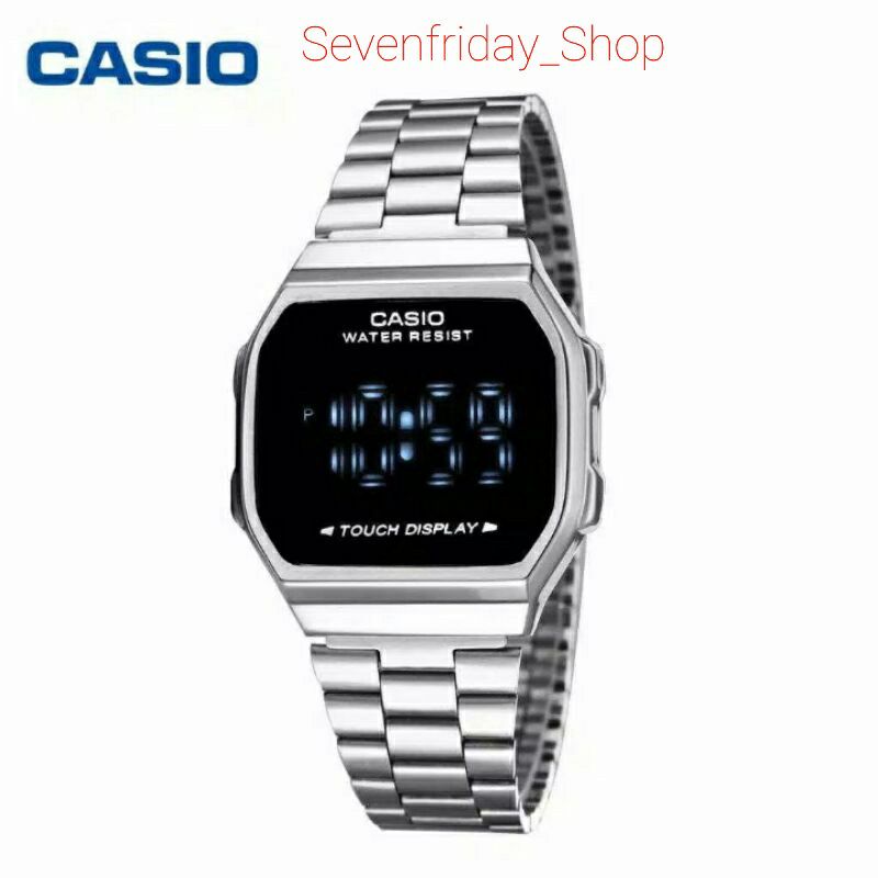 JAM TANGAN PRIA / WANITA DIGITAL CASIO LED TOUCHSCREEN STRAP RANTAI [SFS]