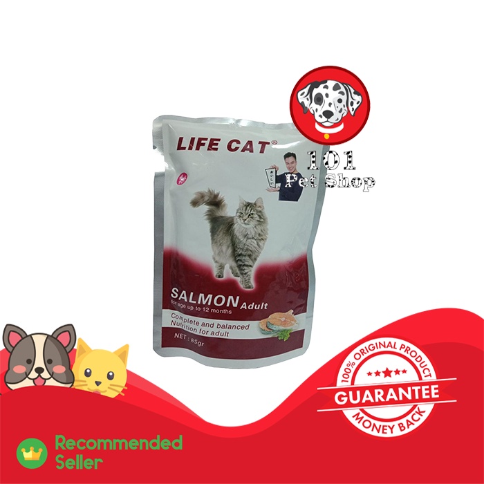 MAKANAN KUCING BASAH WET FOOD POUCH LIFE CAT 85GR 2BOX ISI 48PC