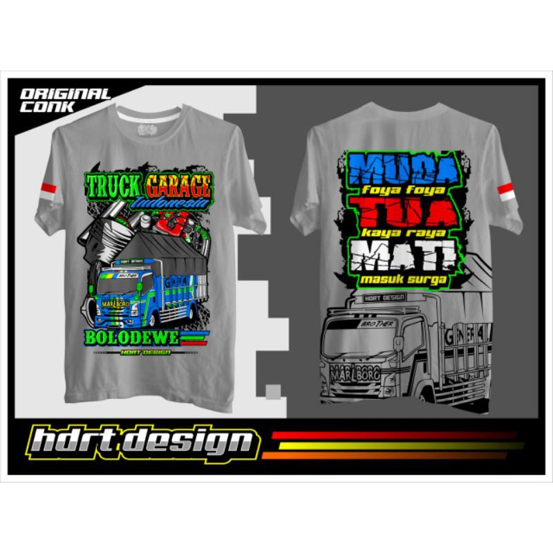 kaos truk garage Indonesia ori