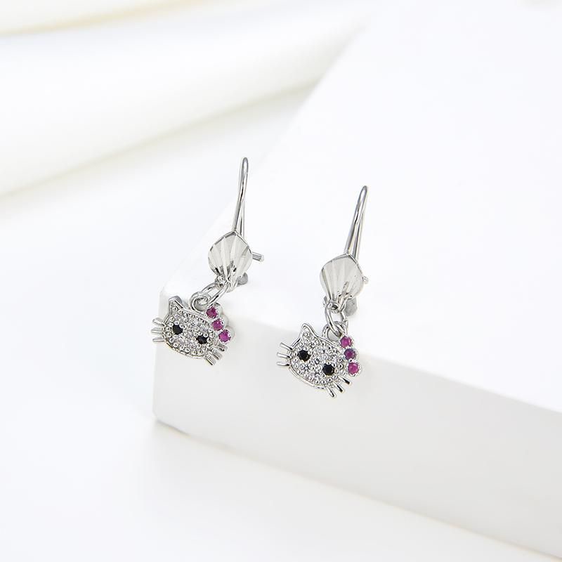 Anting anak hello silver titanium