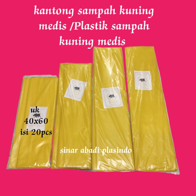 PLASTIK SAMPAH UK 40X60,KANTONG PLASTIK SAMPAH KUNING,KANTONG SAMPAH ,PLASTIK SAMPAH