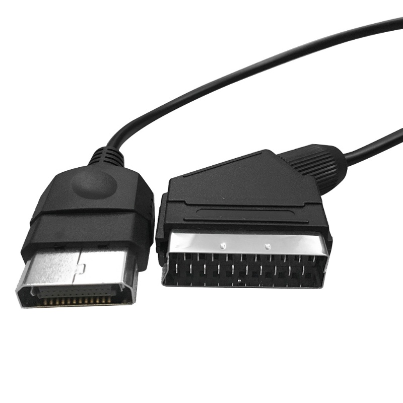 Btsg 1.8M/6ft 24pin RGB Scart AV Cable Lead Video Connector Untuk Seri X Klasik Konsol Hitam