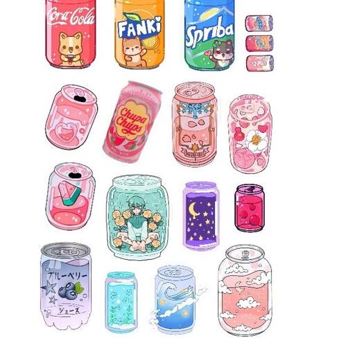 

NEW 9232 isi 105 stiker tumblr boba stiker aesthetic stiker tumbler ㅝ