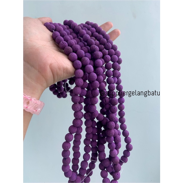 renceng PURPLE lava stone UNGU 10mm batu akik merapi larva diffuser