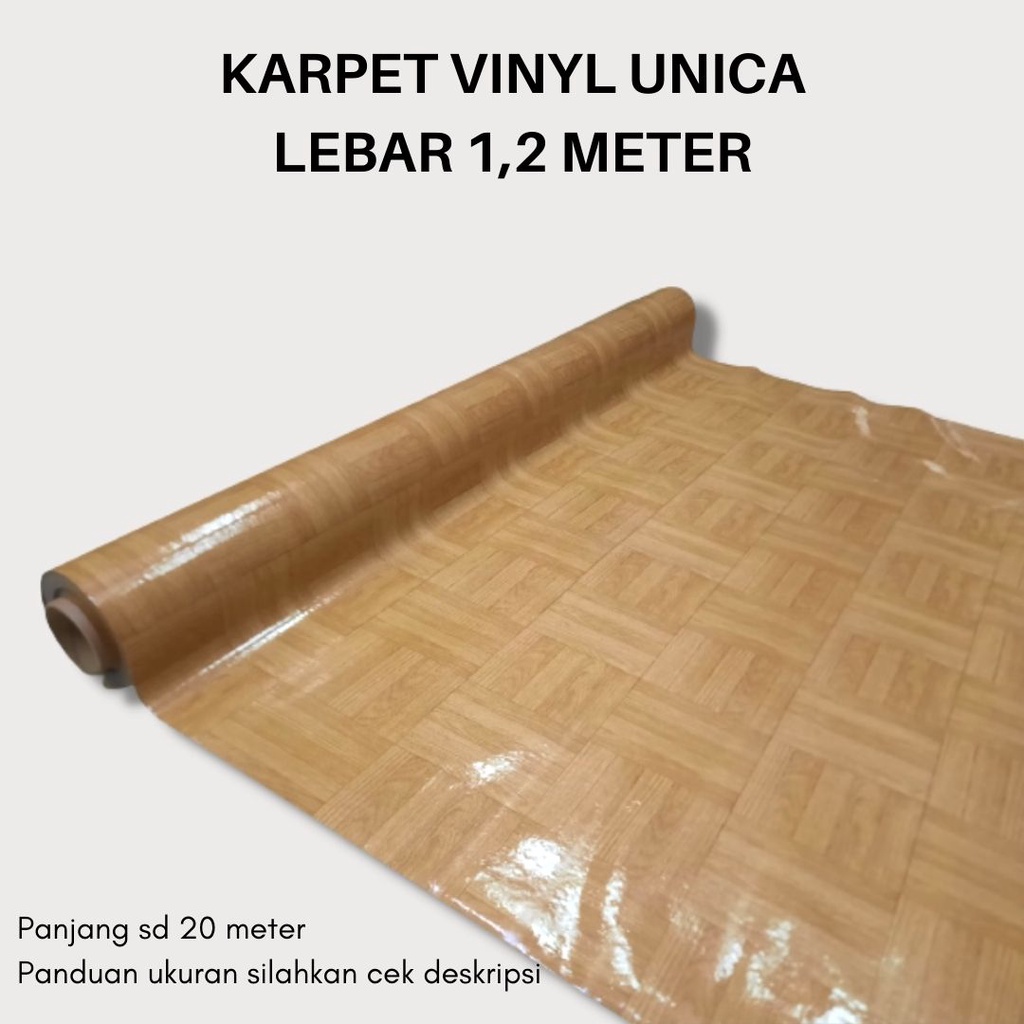 Karpet Plastik Vinyl 1 ROLL untuk Alas Meja dan Lantai Motif Kayu