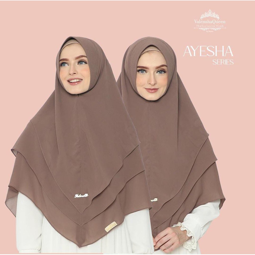 KHIMAR CERUTY 3LAYER JUMBO/Khimar ceruty original merk Valensha queen/Valenshaqueen/grosirjilbab.