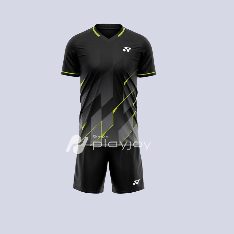 (PALING DICARI) 1 Set Baju Badminton Yonex V2 Pria Wanita Dewasa Kaos Bulutangkis Volly Jersey Futsa