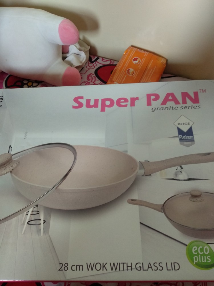 Bolde Super Pan Granite + Tutup Kaca 28cm Beige Induksi Glass Lid