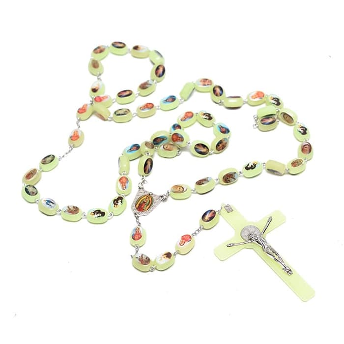 Rosario Dinding Fosfor Gambar Rantai - Hiasan Gantung - Salib Gantung