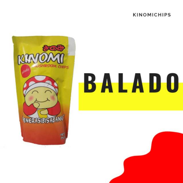 Keripik jamur enak kinomi rasa balado