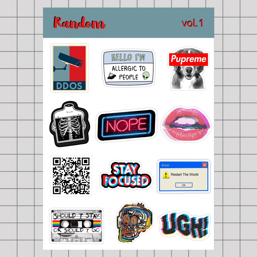 

Stiker Tumblr HP aesthetic / Stiker Laptop custom / stiker HP / Stiker Kpop | RANDOM VOL. 1