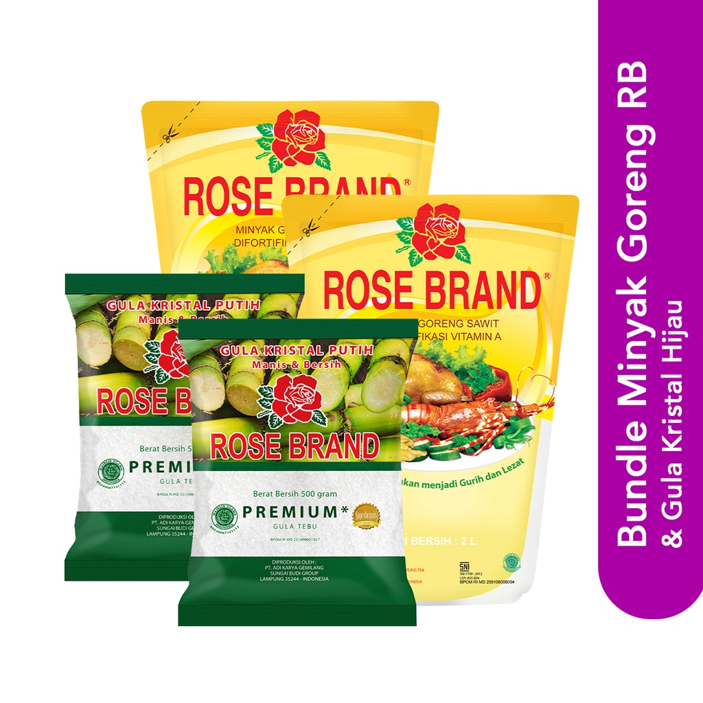 

Rose Brand - Bundle Minyak Goreng Rose Brand & Gula Kristal Premium