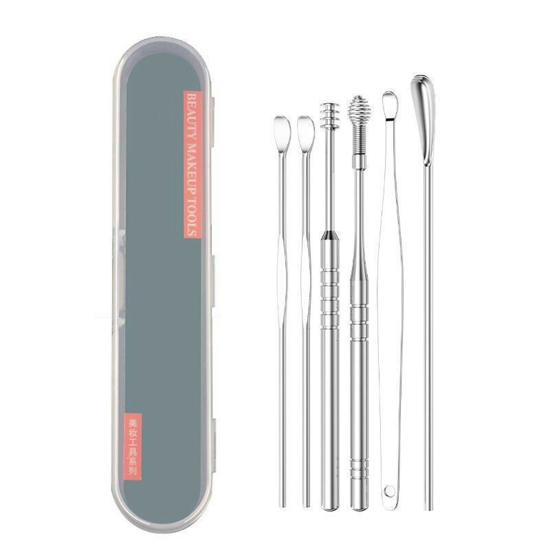 Set Pembersih Telinga Korek Kuping CWE 6 Pcs Cw35 Silver