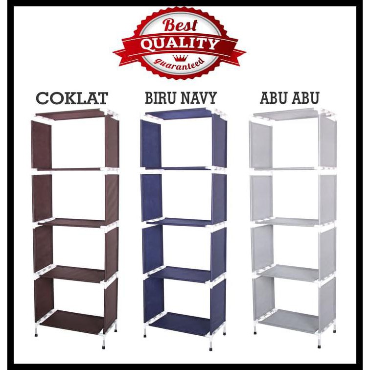 RAK BUKU PORTABLE ALUMINIUM RAK SERBAGUNA 5 LAPIS A428