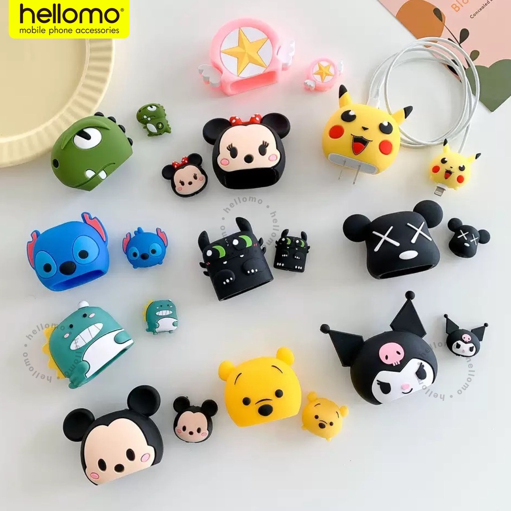 1 Set Case Cover Pelindung Kepala Charger iPhone Pelindung Kabel Charger iPhone Charging Head Protector Cover Case Kepala Charger Pelindung Charger Cable Saver Apple Silicone Pelindung Silikon Casan Hp