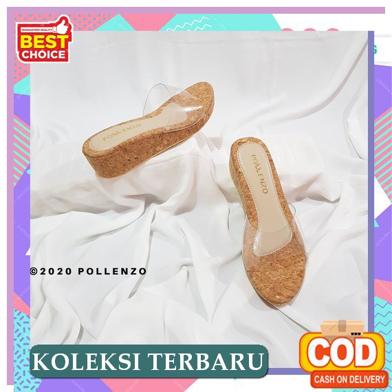 2.2 Sale Wedges Sandal Wanita Tali Casual Ax 03 Sendal Kerja | Ready Stok | Termurah | Grosir Sandal