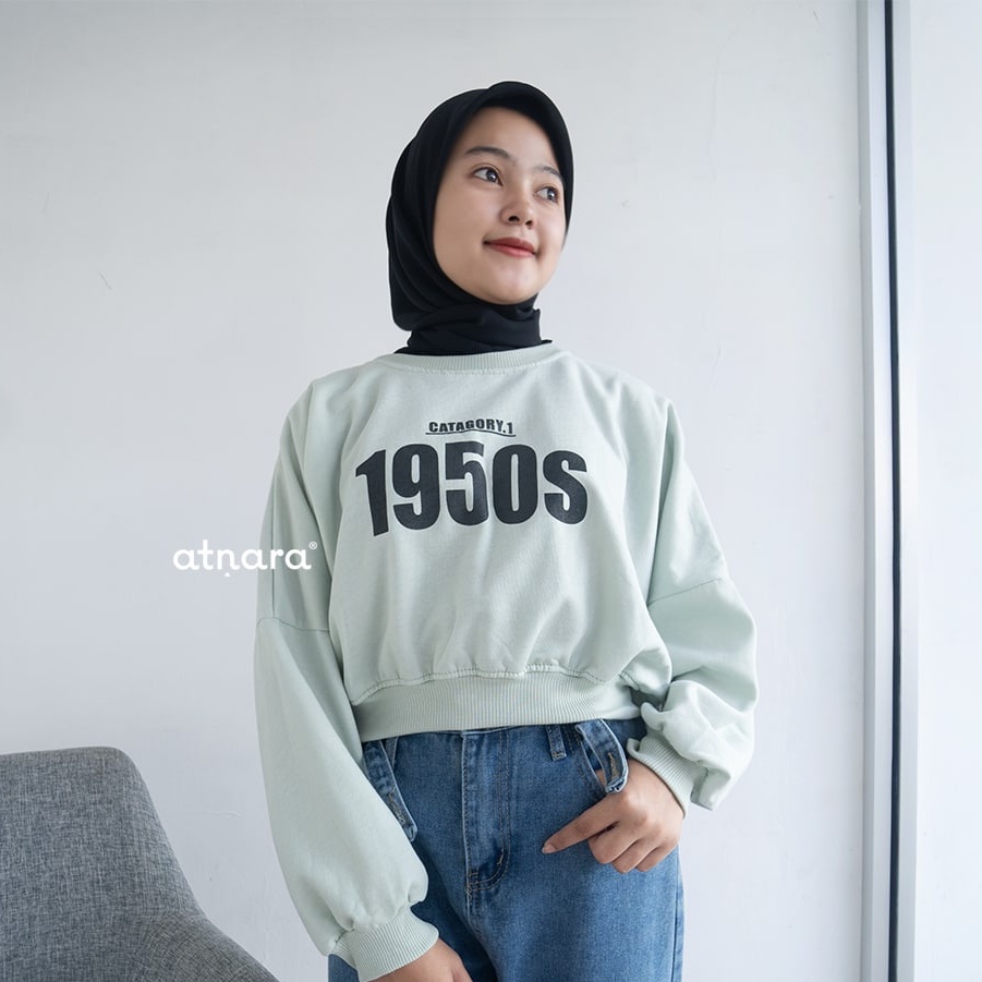 Atnara - 1950s Sweater | Sweater Crop Wanita