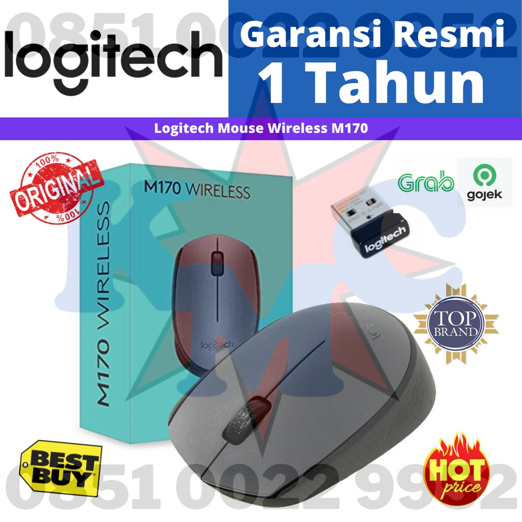 Mouse Logitech M170 Mouse Wireless M 170 Original