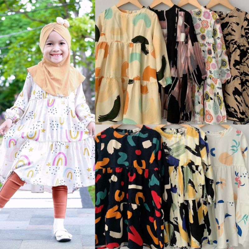 [Grosir] Tunik Anak Rayon Zada Size 1-4 Tahun Pakaian Anak Tunik Anak Murah