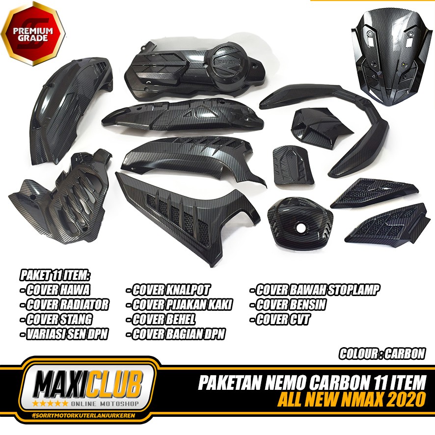 Pak   etan Variasi Yamaha ALL NEW NMAX 2020 FULL NEMO CARBON