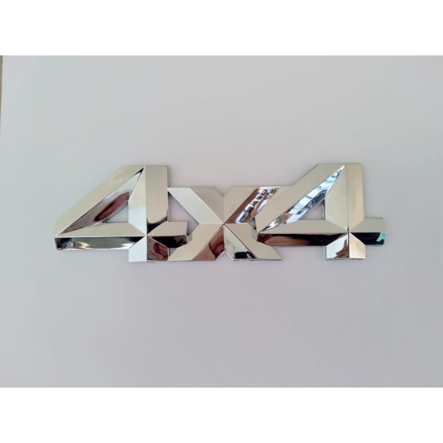 Emblem Mobil Logo Tulisan 4x4 Chrome Tebal