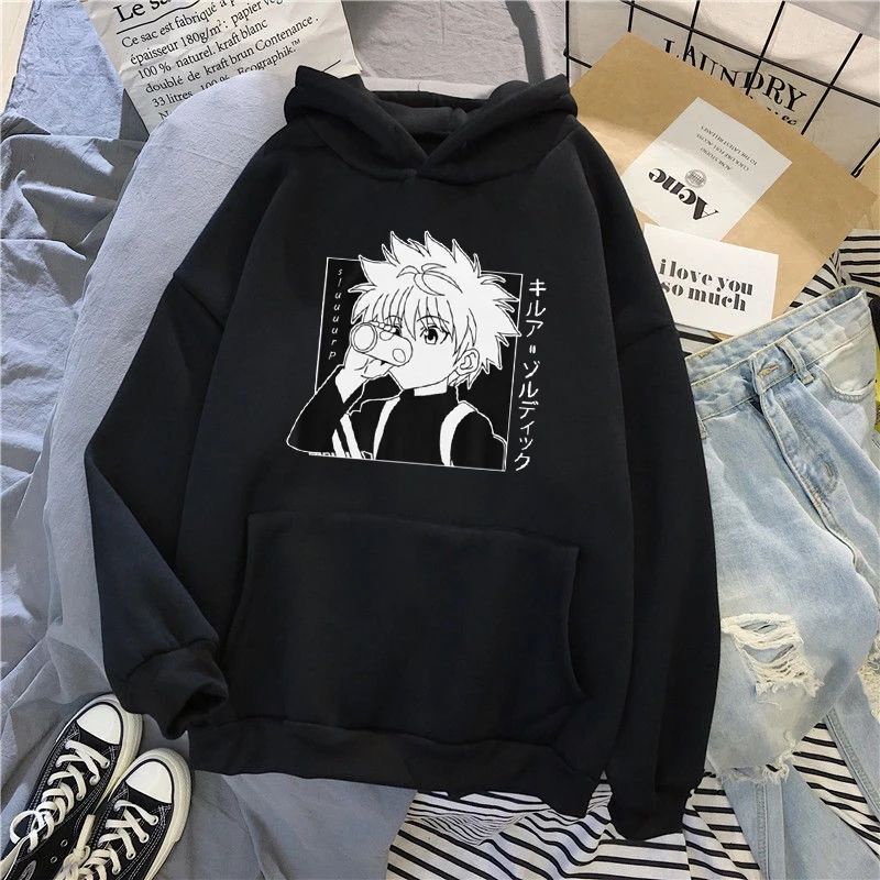 sweater anime killua siurruppp dewasa pria wanita real pick black