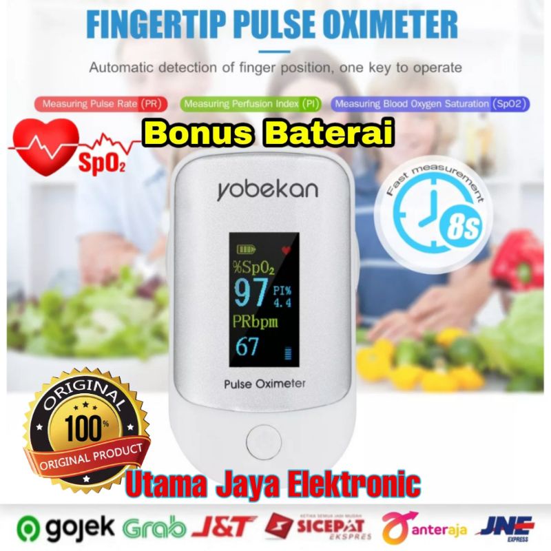 Paket 2in1 Fingertip Oximeter Oksimeter Thermometer Infrared