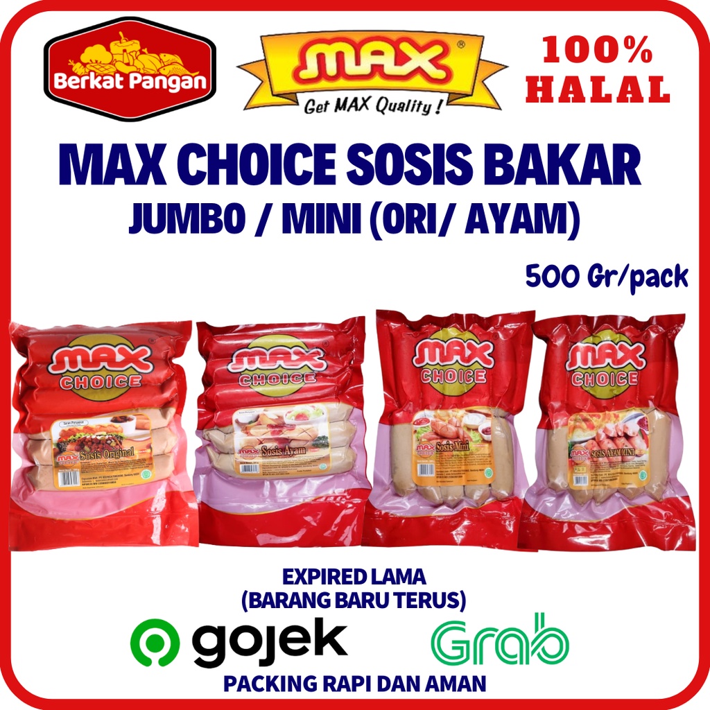 

MAX CHOICE Sosis Bakar Ayam / Sapi 500gr