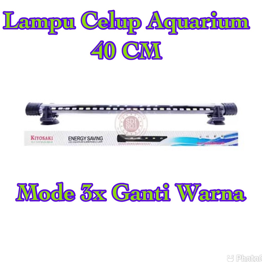 LAMPU LED CELUP AQUARIUM 40 CM MODE 3X GANTI WARNA / LAMPU CELUP AQUARIUM 3 IN 1