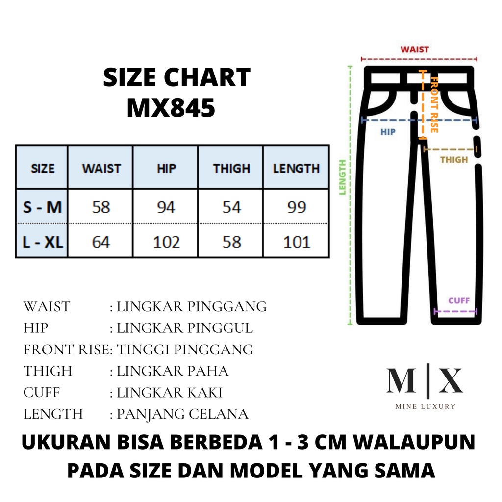 [CLEARANCE SALE] PANTS HIGHWAIST SANTAI  CELANA PANTS WANITA CEWEK CULLOTE HW BAGGY KANTORAN MX845