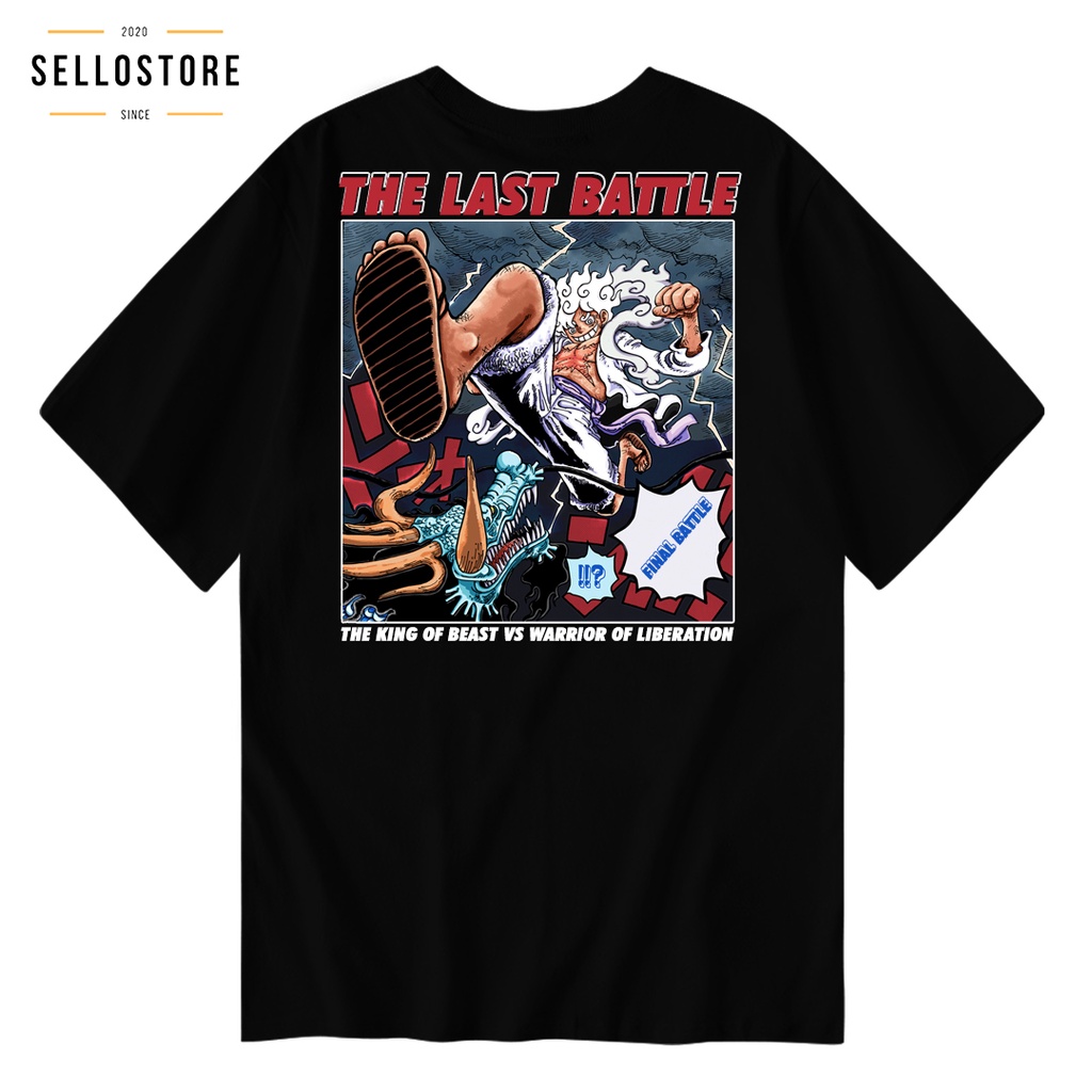 Kaos One Piece Luffy THE LAST BATTLE OF WANO Kaos Anime One Piece Original Clothing Baju Wibu Series