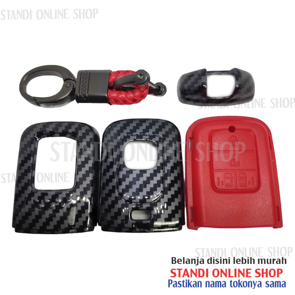 Cover Smartkey Sarung Kunci Remote Carbon Honda Odyssey 4 Tombol