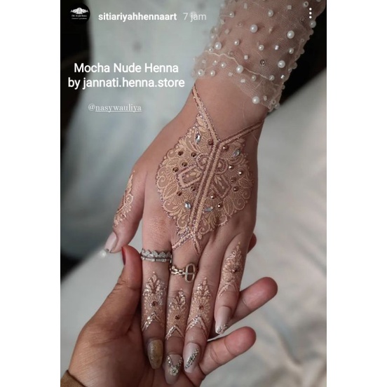 NUDE HENNA MOCHA MINI CONE NUDE HENNA VIRALL LATTE HENNA WATERPROOF HENNA TAHAN AIR HENNA TAHAN GESEK TAHAN LAMA