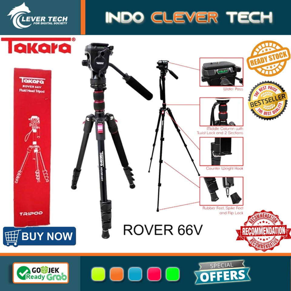 Takara Rover 66V 2-in-1 Tripod Monopod for DSLR