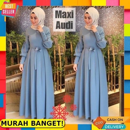 Gaun Gamis Dress Baju Muslimah Brukat Kondangan Pesta Lamaran Wisudaan Lebaran Pengajian Wanita Rema