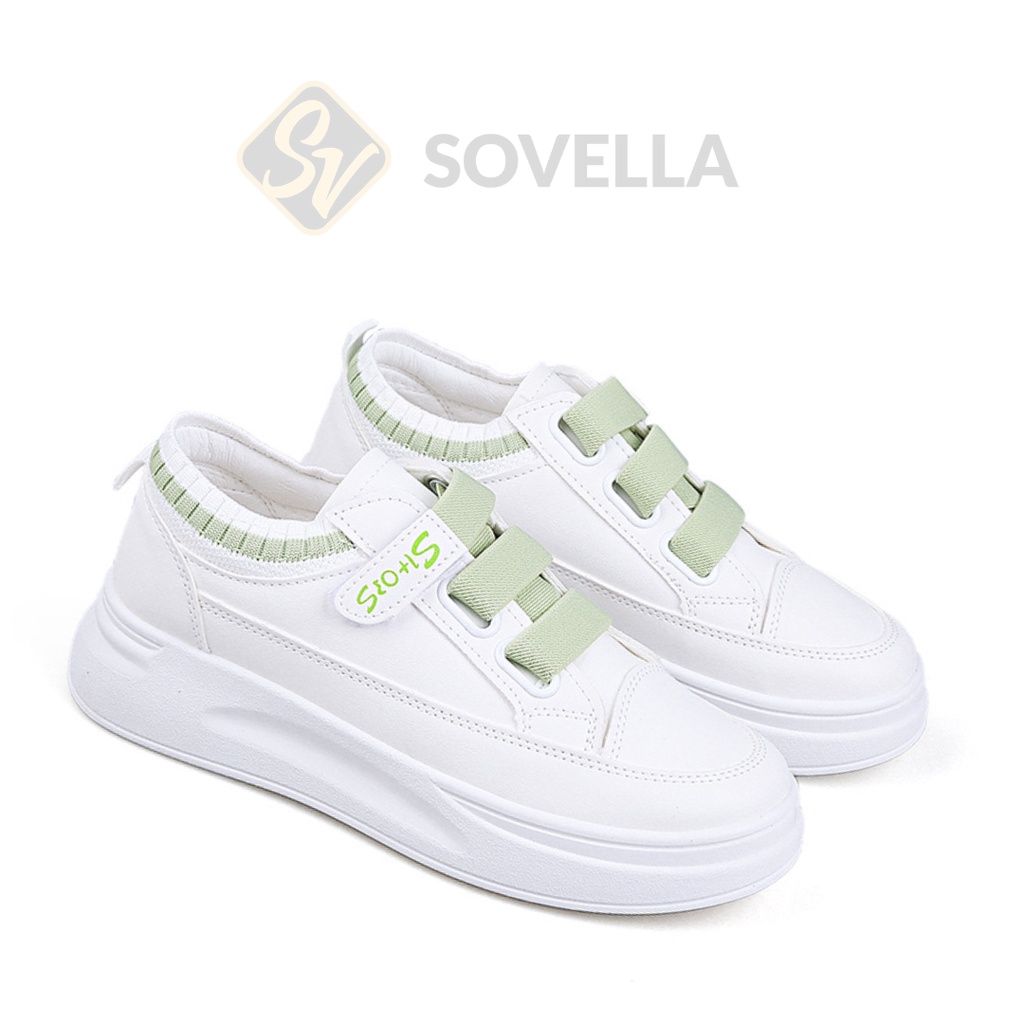 SOVELLA Joice Sepatu Sneakers Simple Tali Polos Nyaman Wanita Import-2