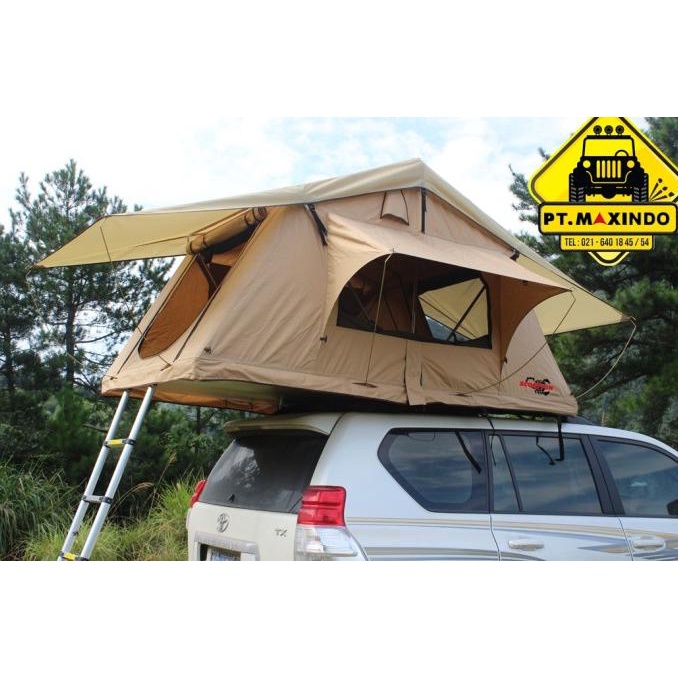 SCORPION Roof Top Tent 1,4 m ( Tenda di atas Mobil ) warna Sand Yellow