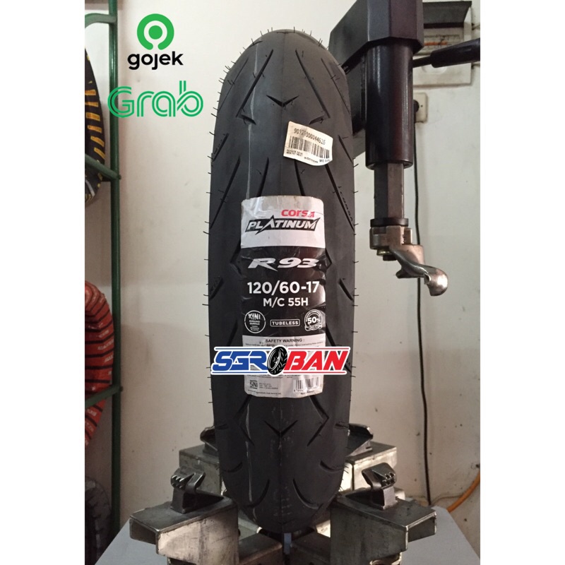 BAN CORSA R93 120/60-17 TUBELESS CORSA RACING CBR BYSON R25 NINJA250 MURAH