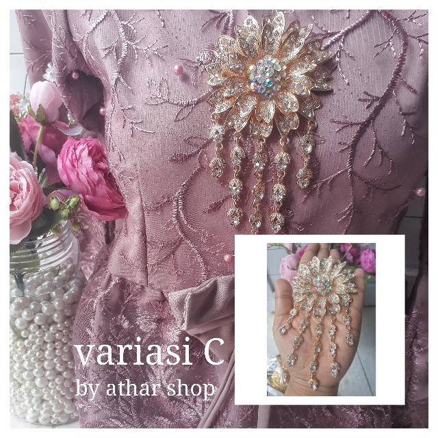 Bros kebaya gold/bros kutubaru/bross kutu baru/ bros jumbo/ bros pengantin