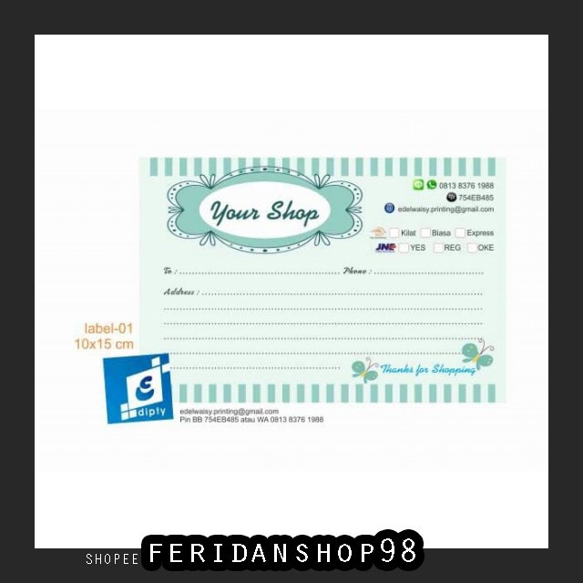 

BT990 LABEL 10X15 CM BEST 01 STICKER LABEL PENGIRIMAN LABEL OLSHOP BY FERIDANSHOP98